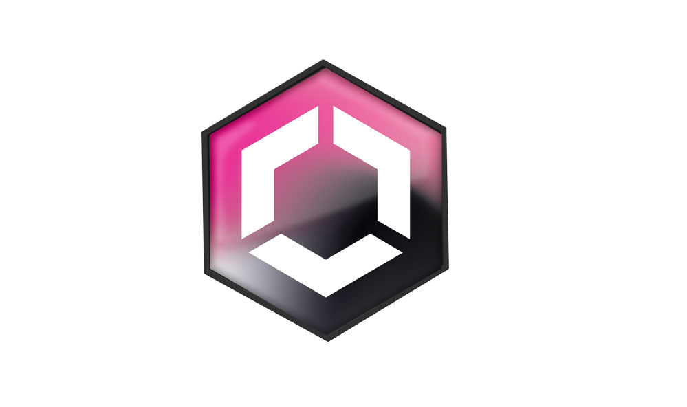 Gradient Schwarz Rosa