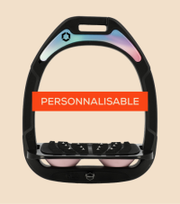 PAIR OF GREEN COMPOSITE STIRRUPS