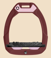 PAIRE D'ÉTRIERS SAFE-ON BORDEAUX ROSE CLAIR