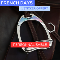 FRENCH DAYS - PAIRE D'ÉTRIERS ALUMINIUM + sticker (offert)